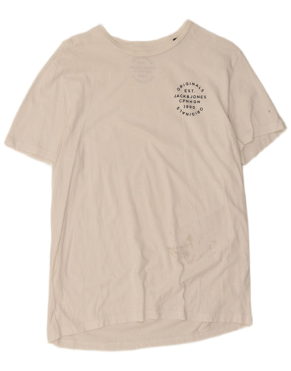 T-shirt męski Jack & Jones, duży, biały, bawełniany