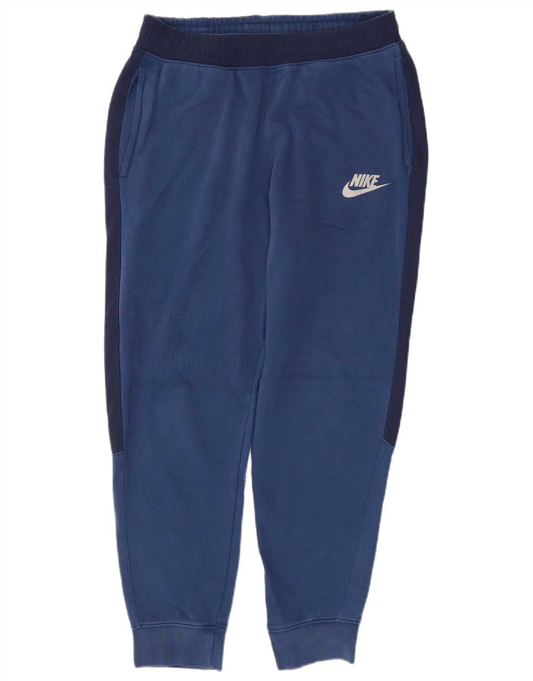 Męskie spodnie dresowe NIKE Joggery Średni granatowy, bawełniany blok kolorów