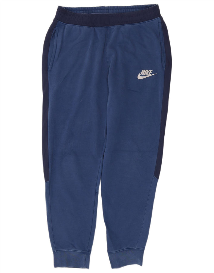 Męskie spodnie dresowe NIKE Joggery Średni granatowy, bawełniany blok kolorów