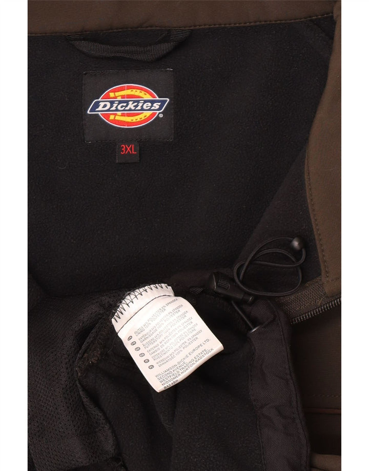Męska kurtka wiatrówka Dickies UK 46 3XL Khaki, poliester z blokami kolorów