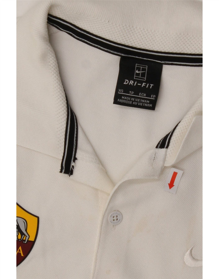 NIKE Mens Roma Polo Shirt XS White Cotton Vintage Nike and Second-Hand Nike from Messina Hembry 