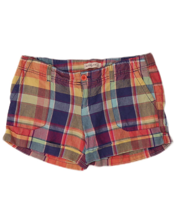 Damskie spodenki Chino Abercrombie & Fitch US 2 XS W30 w wielokolorową kratkę