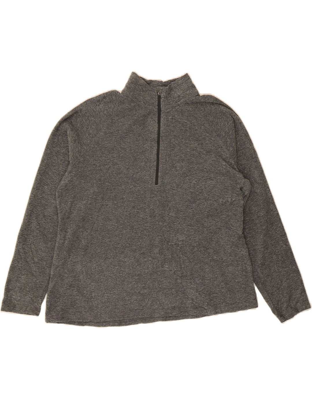 EDDIE BAUER Womens Zip Neck Fleece Jumper UK 18 XL Grey Polyester Vintage Eddie Bauer and Second-Hand Eddie Bauer from Messina Hembry 