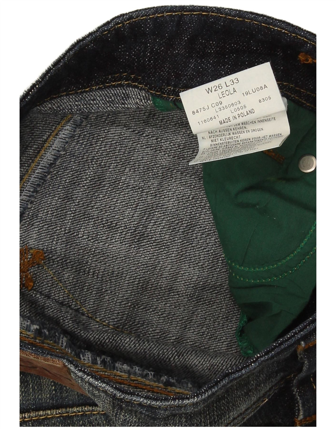 Damskie jeansy Lee Leola Bootcut W26 L33 Granatowe, bawełniane