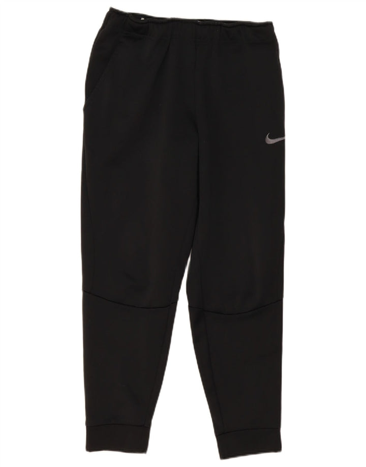 Damskie spodnie dresowe Nike Dri Fit Joggery, małe, czarne, poliestrowe
