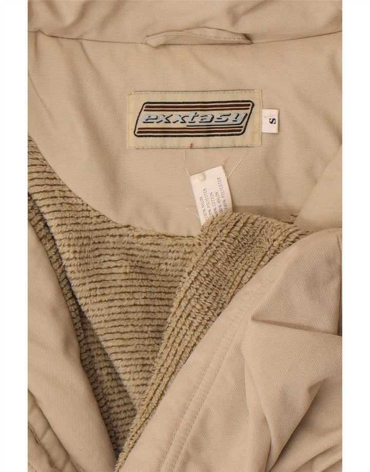 Exxtasy Męska kurtka wiatrówka o luźnym kroju UK 36 Small Beige Nylon