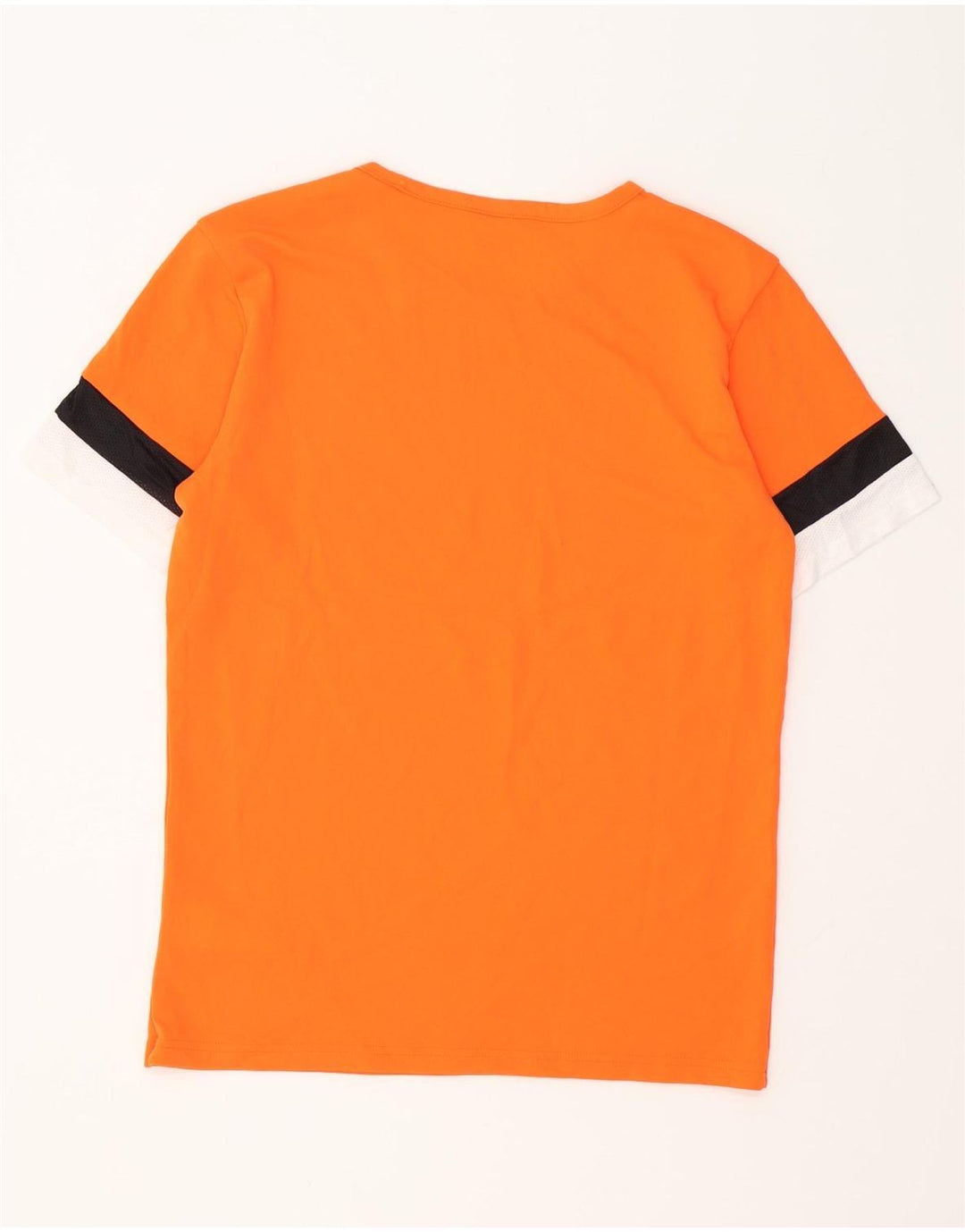 Męski T-shirt PUMA Top, średni pomarańczowy poliester z blokami kolorów