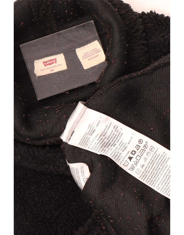 Damski sweter oversize z polaru Levi's UK 6 XS, czarny poliester