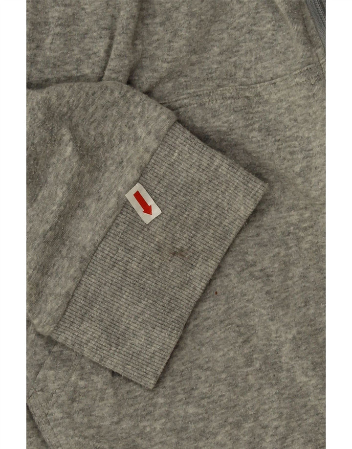 Męski sweter z kapturem i zamkiem Calvin Klein, średnioszary, bawełniany