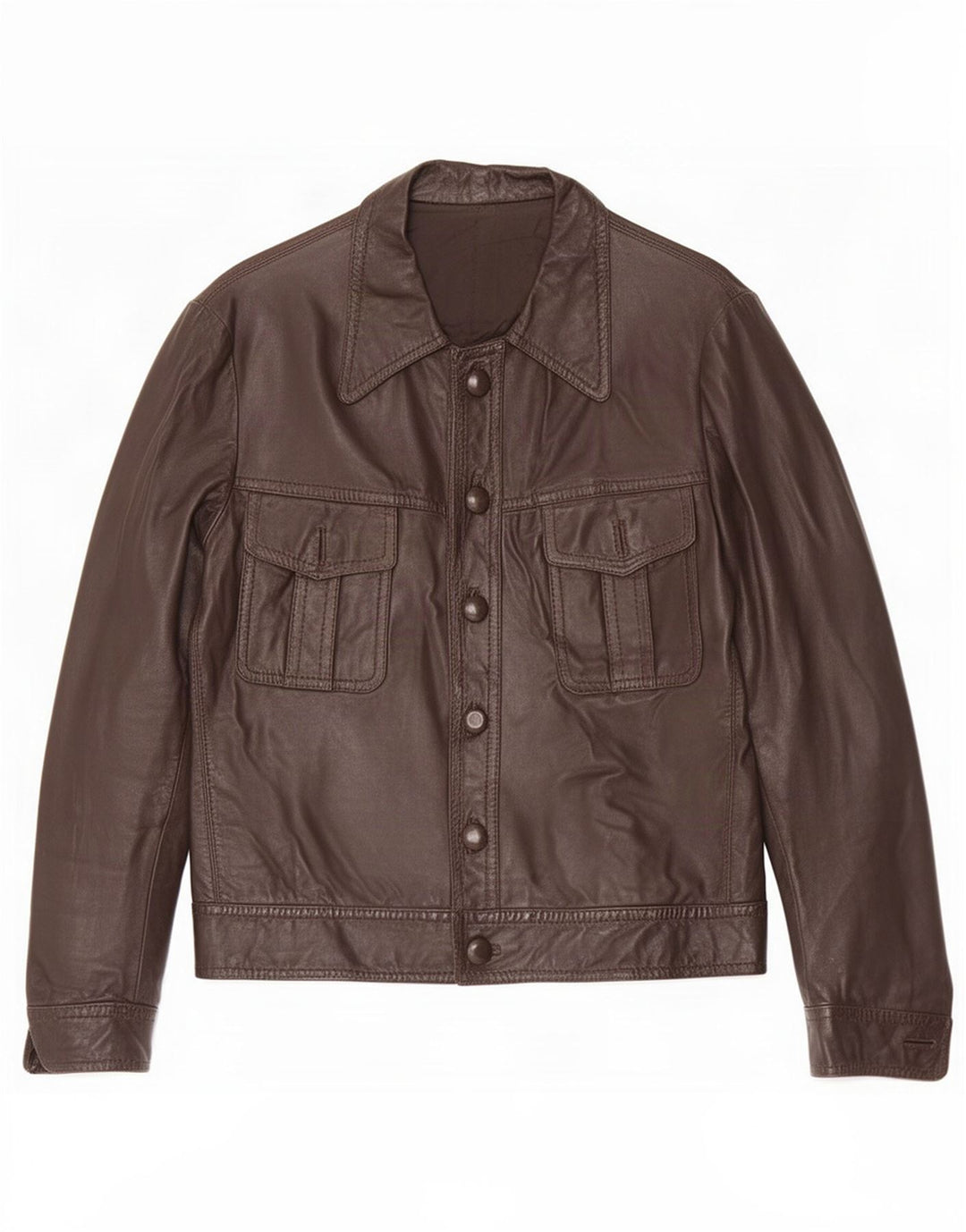 Vintage męska kurtka skórzana UK 36 Small Brown