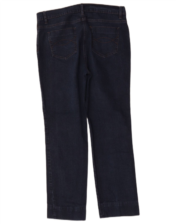 Marks & Spencer Damskie Proste Jeansy UK 14 Duże W32 L27 Granatowe