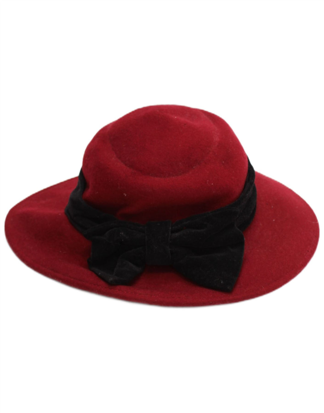 Damski kapelusz typu Bucket Kangol, mały, czerwony, wełniany