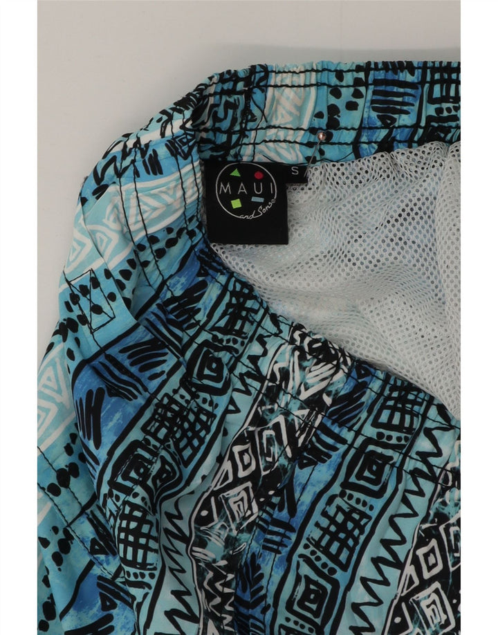 Męskie spodenki kąpielowe Maui and Sons, mały, niebieski, geometryczny poliester