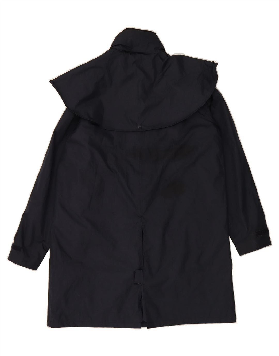 COTTON TRADERS Mens Hooded Overcoat UK 40 Large Navy Blue Polyester Vintage Cotton Traders and Second-Hand Cotton Traders from Messina Hembry 