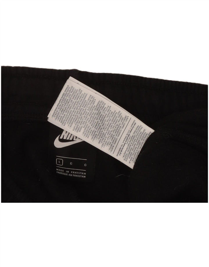 Męskie spodnie dresowe NIKE z grafiką, duże, czarne, bawełniane