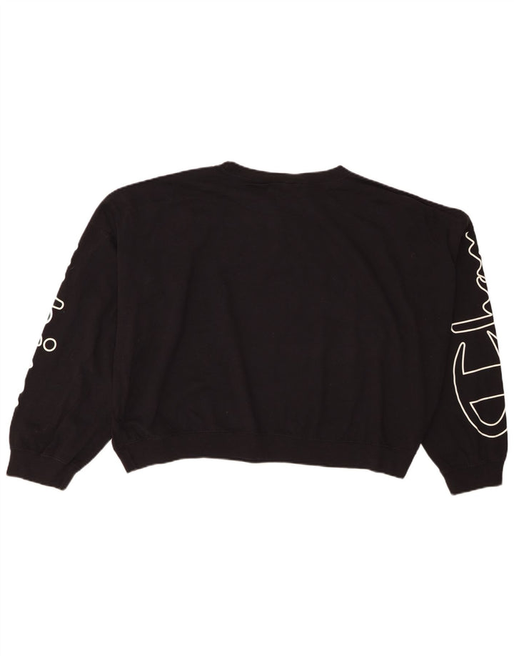 Damska bluza Champion Oversized Graphic Jumper UK 14 Medium Black