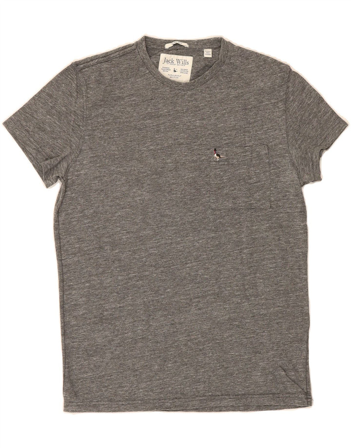JACK WILLS Mens Slim Fit T-Shirt Top Medium Grey Cotton Vintage Jack Wills and Second-Hand Jack Wills from Messina Hembry 