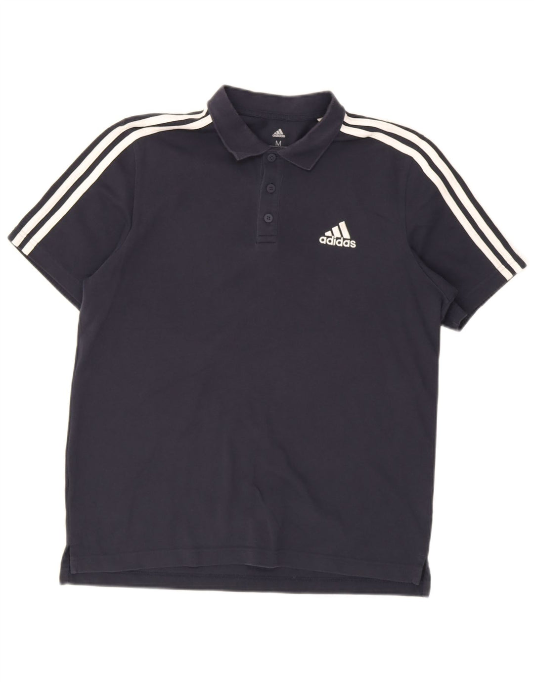 Męska koszulka polo Adidas, średnia, granatowa, bawełniana