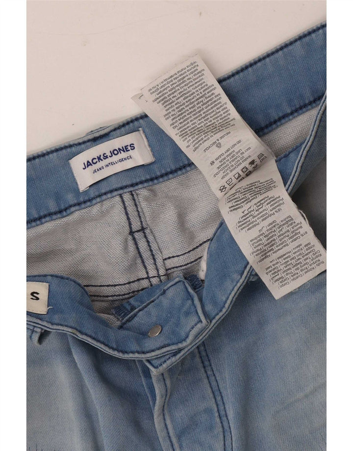 Męskie spodenki jeansowe Jack & Jones w trudnej sytuacji, małe W29, niebieskie, bawełniane