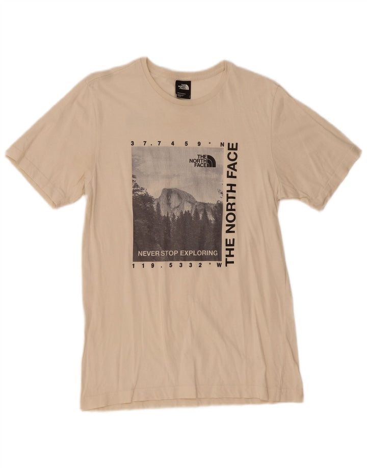 Męski T-shirt z grafiką The North Face, mały, biały