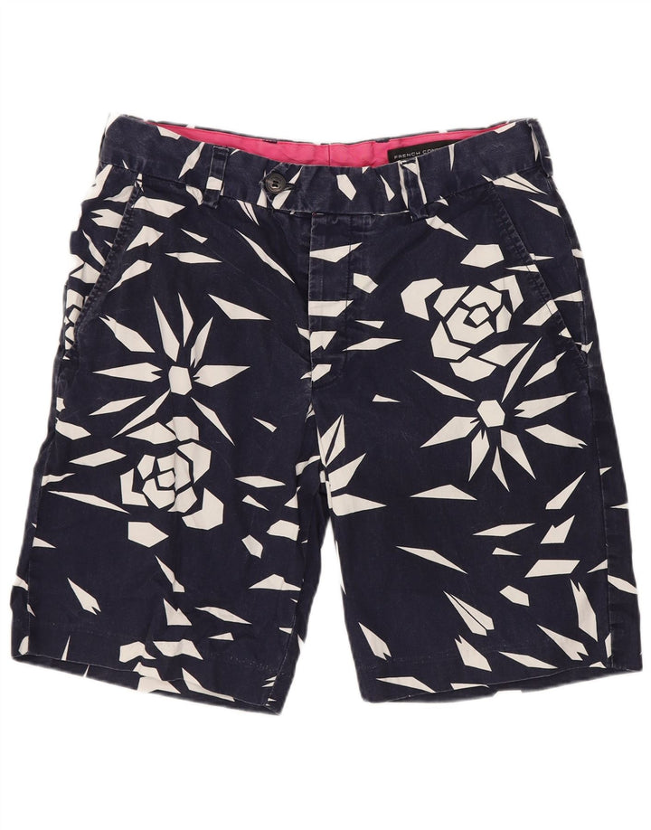 Męskie spodenki Chino French Connection W30 Średnioniebieski, geometryczny, bawełniany