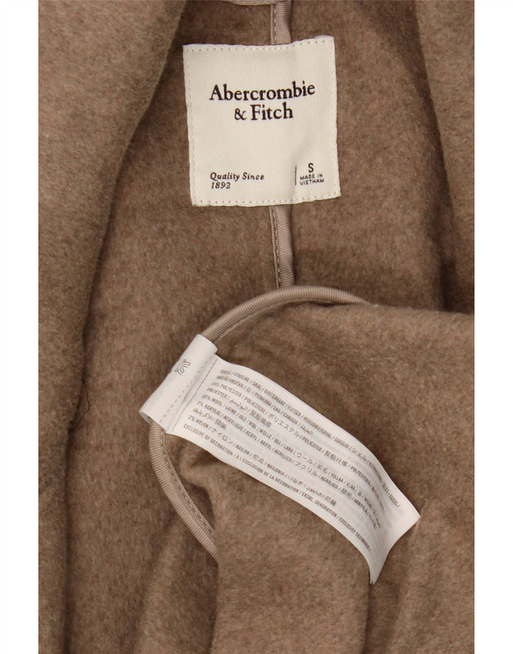 Damski płaszcz oversize Abercrombie & Fitch UK 10, mały, beżowy, poliester