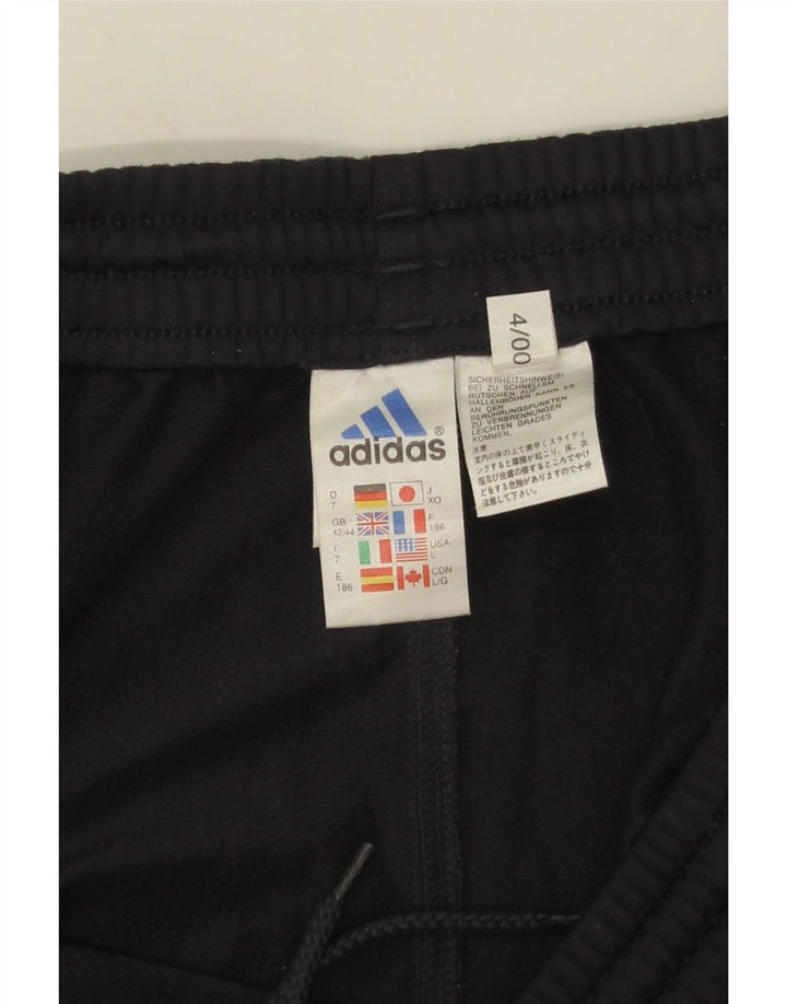 Męskie spodnie dresowe Adidas UK 42/44, duże, czarne, poliestrowe