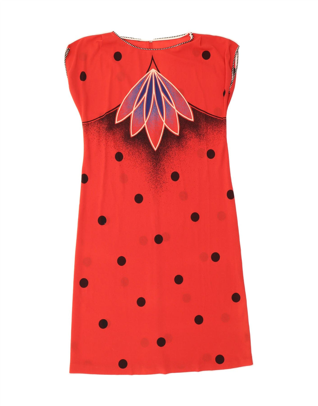 VINTAGE Womens See Through Sheath Dress IT 44 Medium Red Spotted Vintage Vintage and Second-Hand Vintage from Messina Hembry 