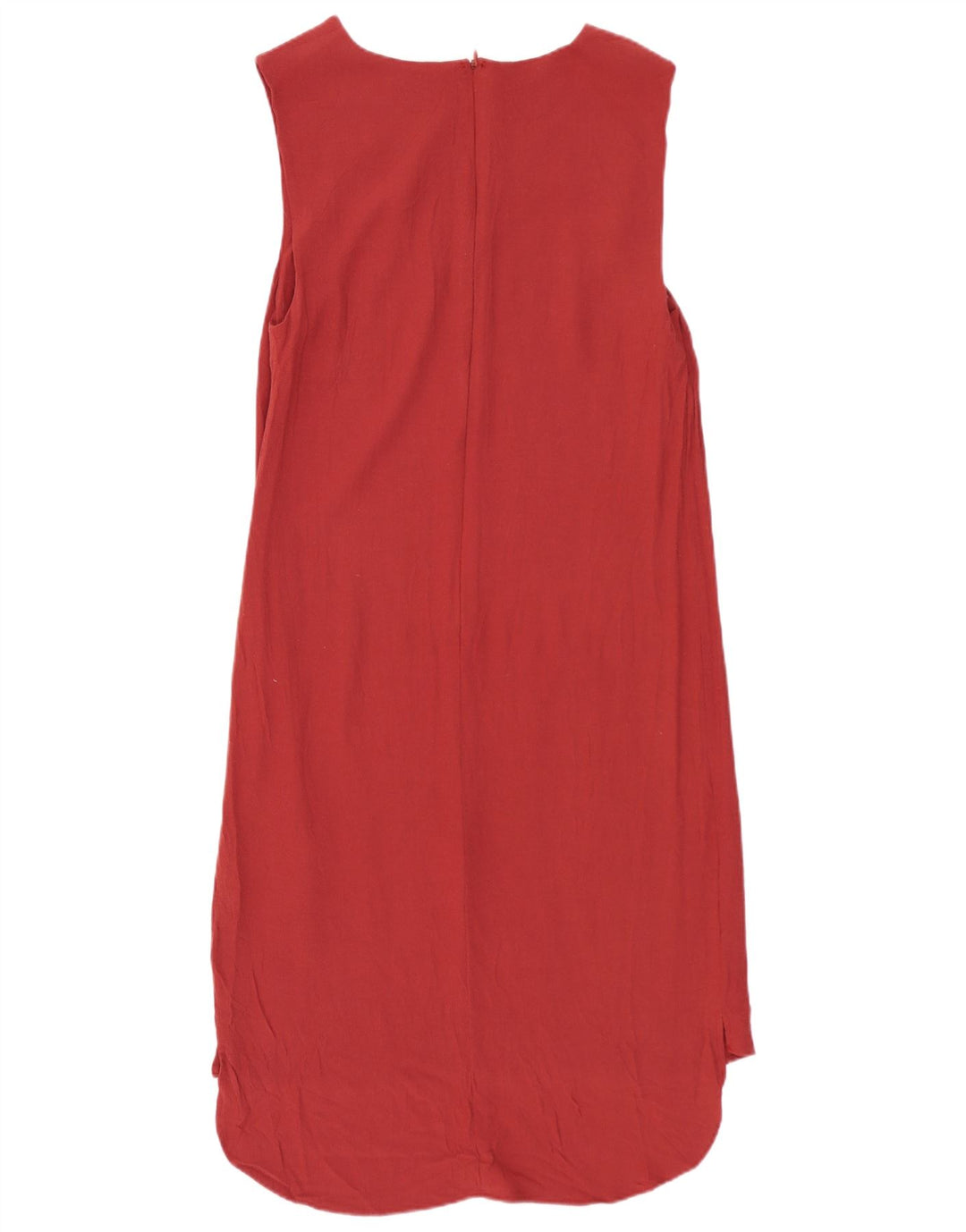 Marks & Spencer Damska sukienka typu shift bez rękawów UK 10 Small, czerwona wiskoza