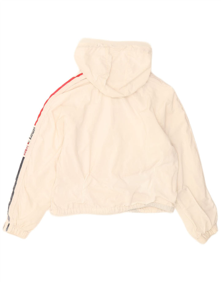 Damska kurtka przeciwdeszczowa Tommy Hilfiger Oversize Graphic UK 6 XS w kolorze białym