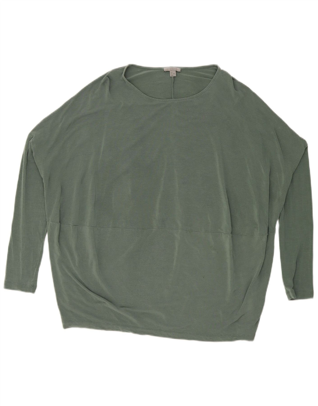 Cos Damski top oversize z długim rękawem UK 10 Small Green Lyocell