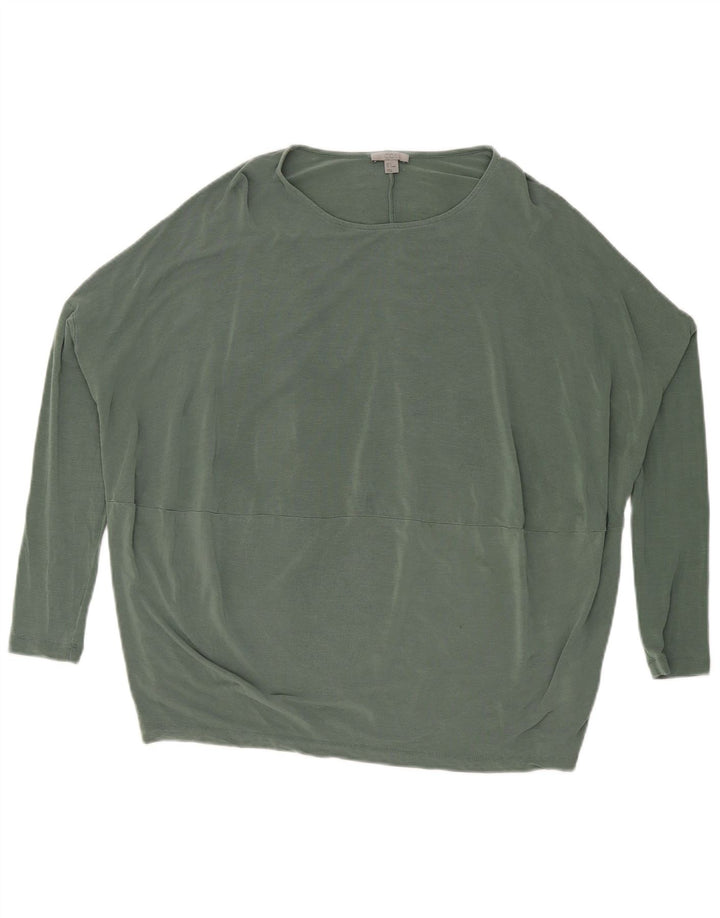 Cos Damski top oversize z długim rękawem UK 10 Small Green Lyocell