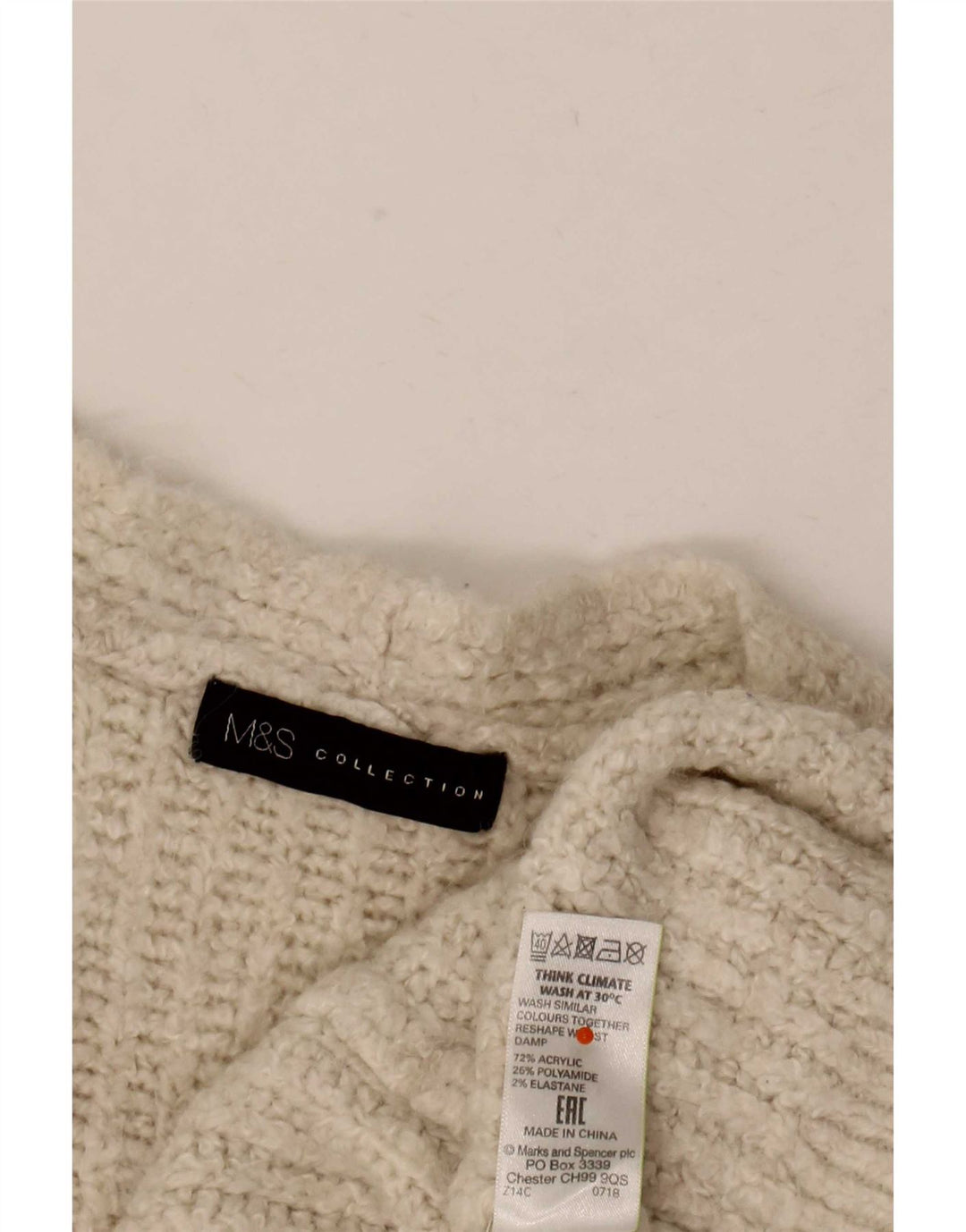 Sweter damski Marks & Spencer Longline Open Cardigan UK 10 Small Beige