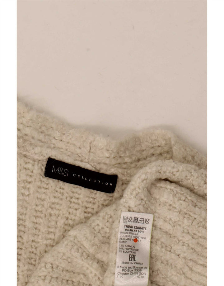 Sweter damski Marks & Spencer Longline Open Cardigan UK 10 Small Beige
