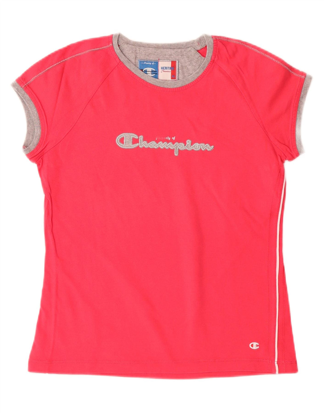 CHAMPION Womens Heritage Classics Graphic T-Shirt Top UK 12 Medium Red Vintage Champion and Second-Hand Champion from Messina Hembry 