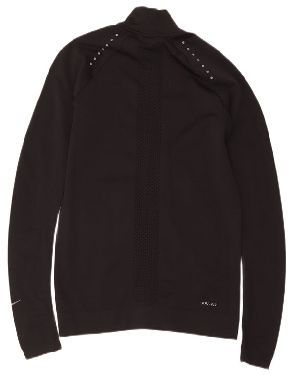 Damska kurtka dresowa Nike Dri Fit UK 10, mała, czarna nylonowa