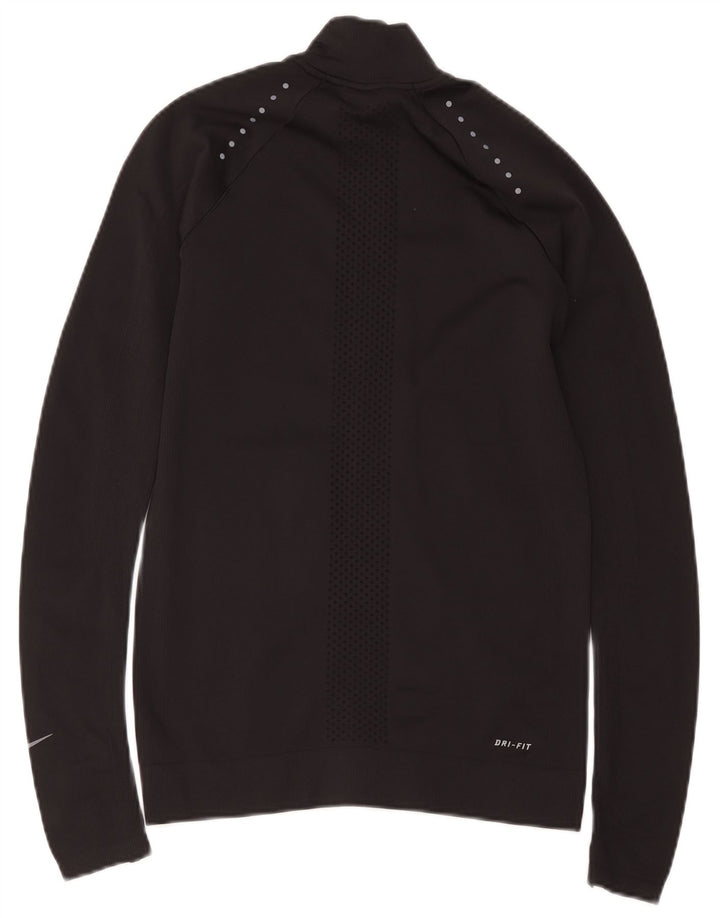 Damska kurtka dresowa Nike Dri Fit UK 10, mała, czarna nylonowa
