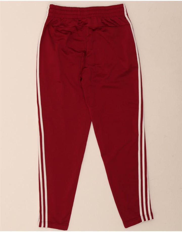 Damskie spodnie dresowe Adidas UK 8/10 Małe bordowe, poliestrowe