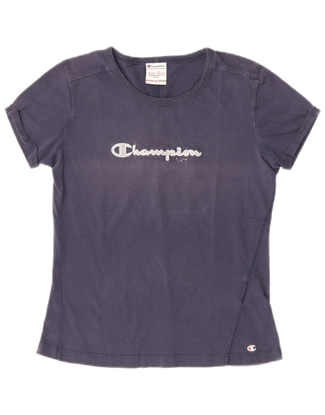 Damska koszulka graficzna Champion Top UK 12 Medium Granatowa