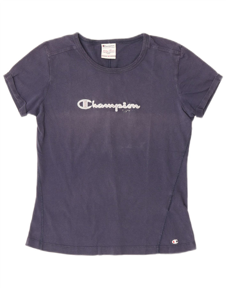 Damska koszulka graficzna Champion Top UK 12 Medium Granatowa