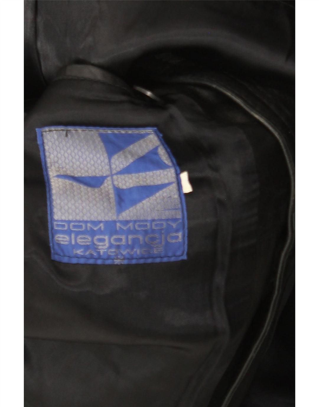 Męska kurtka skórzana VINTAGE UK 38, średnia czarna