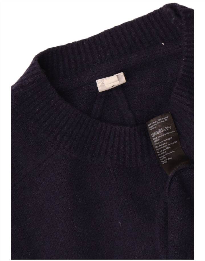 Damski sweter oversize John Lewis z okrągłym dekoltem UK 14, średni granatowy