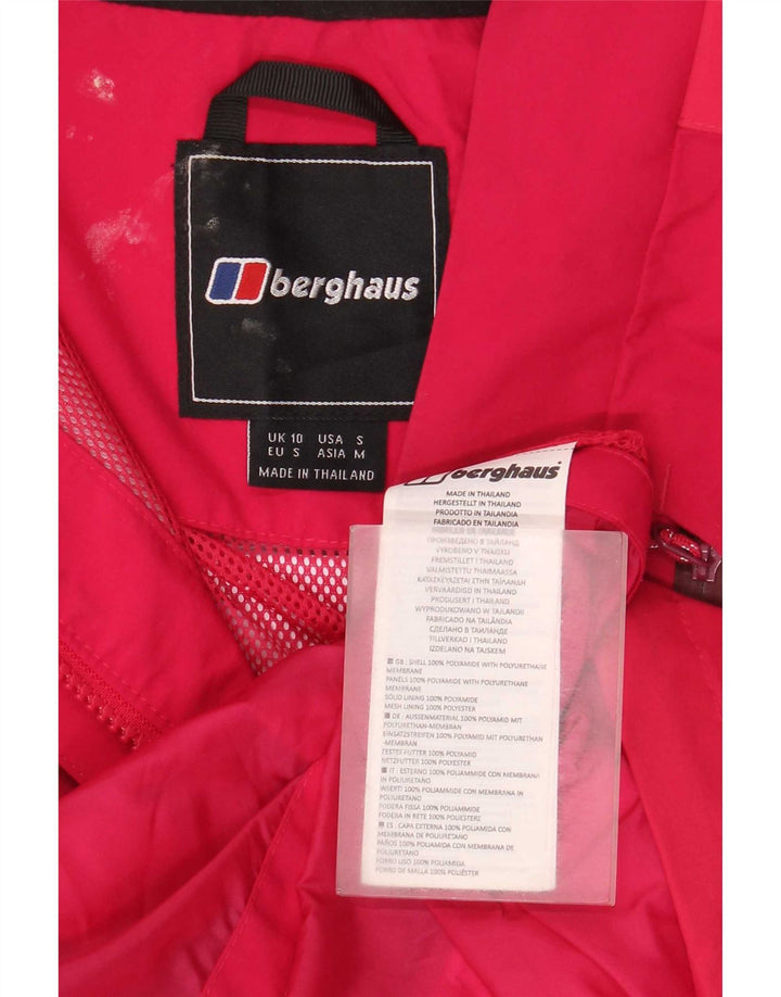 Damska kurtka przeciwdeszczowa z kapturem Berghaus UK 10 Small Pink Poliamid