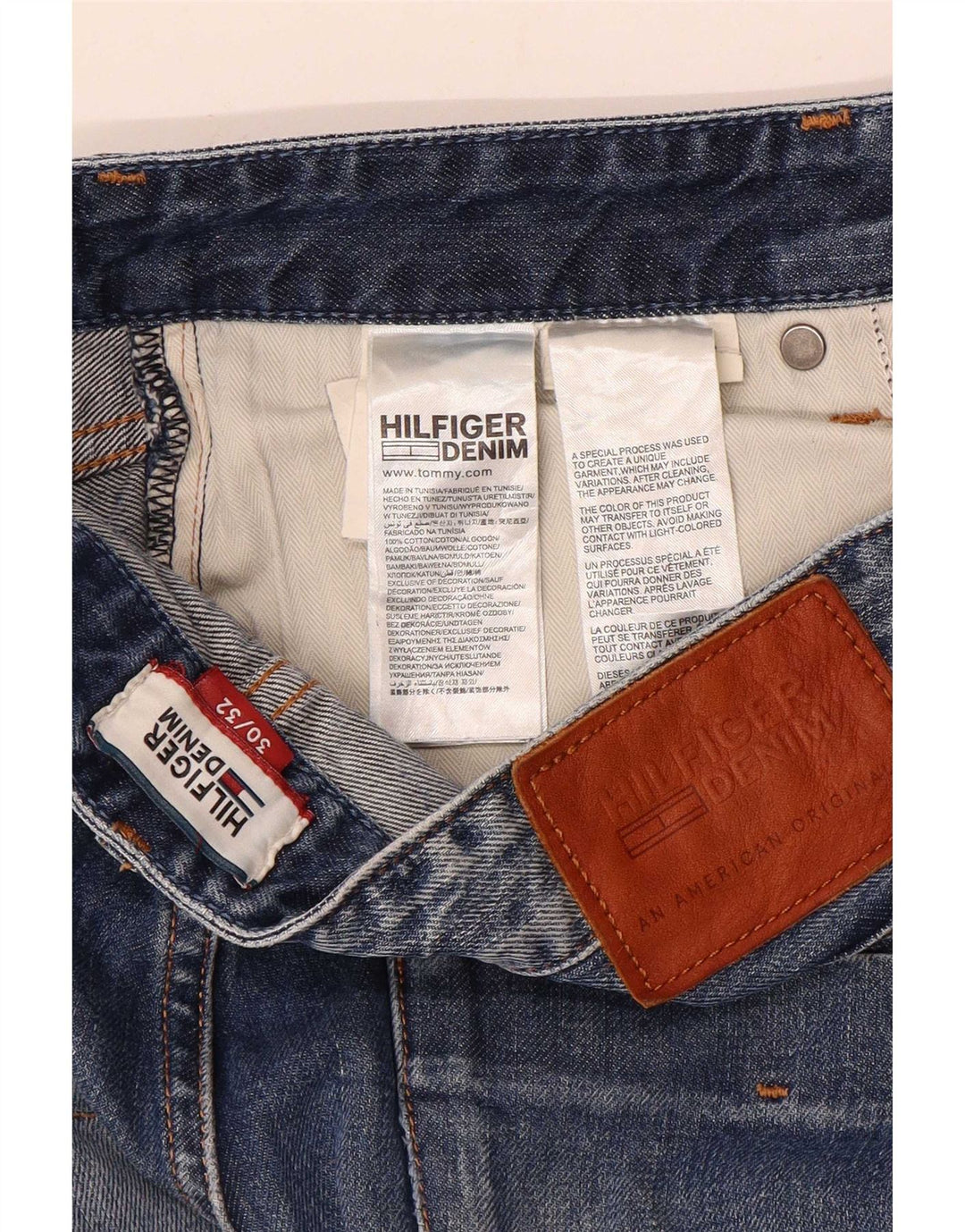 Męskie jeansy slim fit Tommy Hilfiger W30 L32 Niebieskie bawełniane