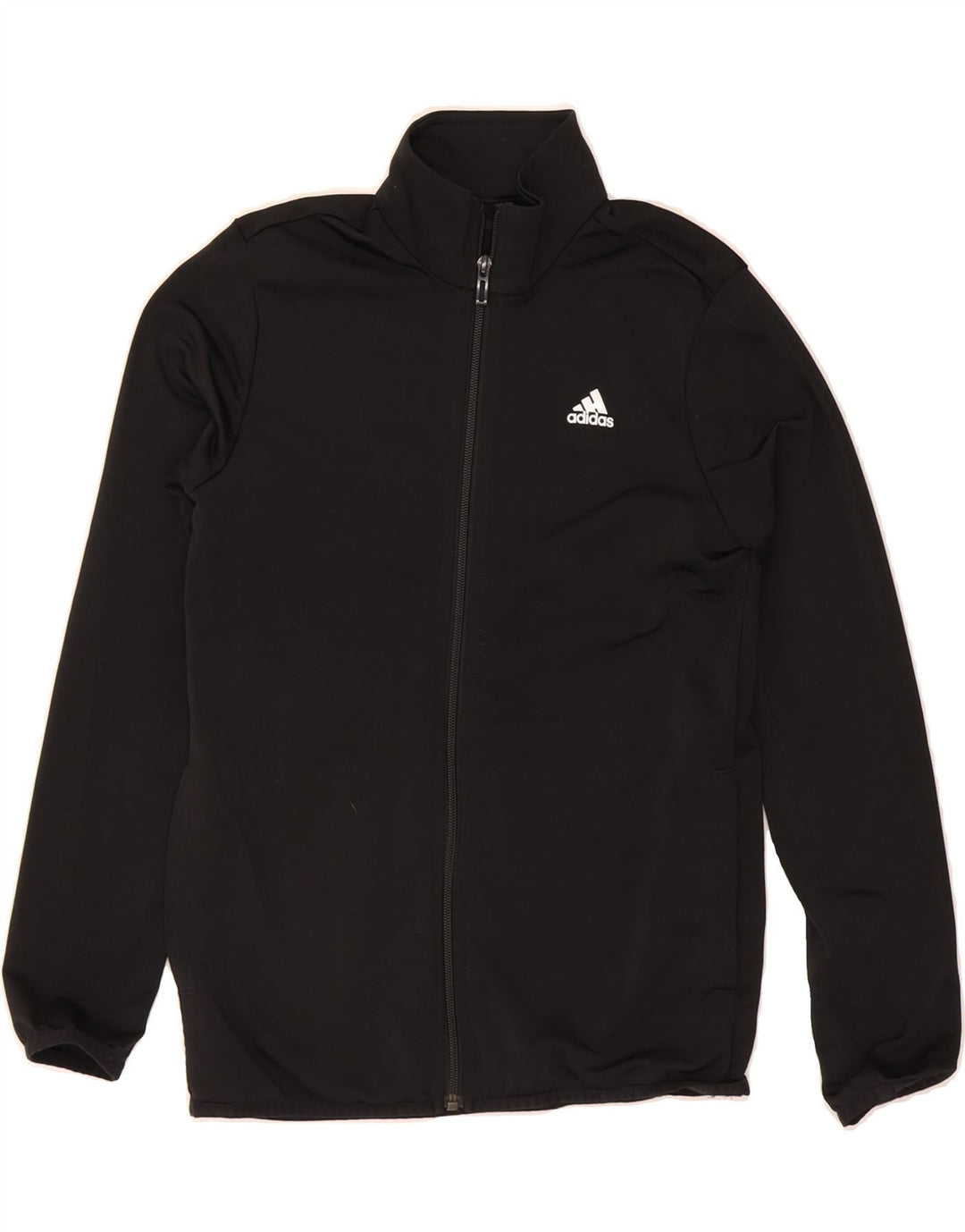 ADIDAS Boys Graphic Tracksuit Top Jacket 11-12 Years Black Polyester Vintage Adidas and Second-Hand Adidas from Messina Hembry 