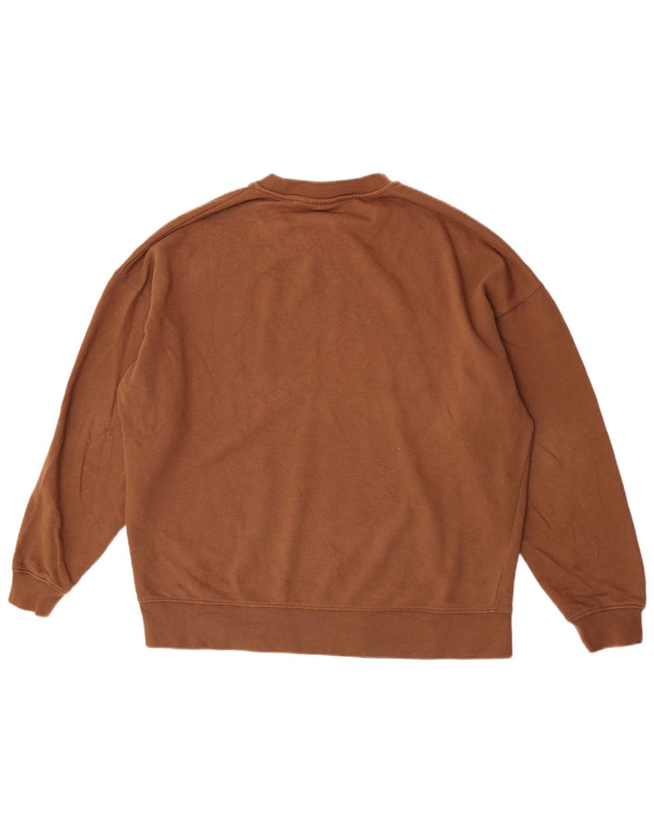 Męski sweter oversize Zara, duży, brązowy, bawełniany