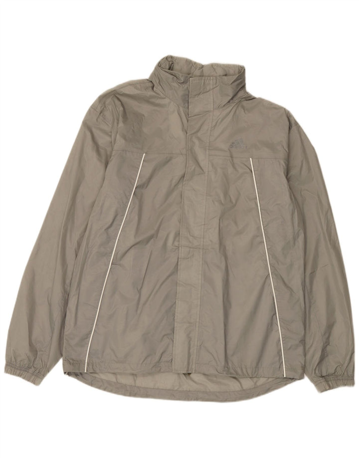 Męska kurtka przeciwdeszczowa Adidas UK 38 Średni szary nylon
