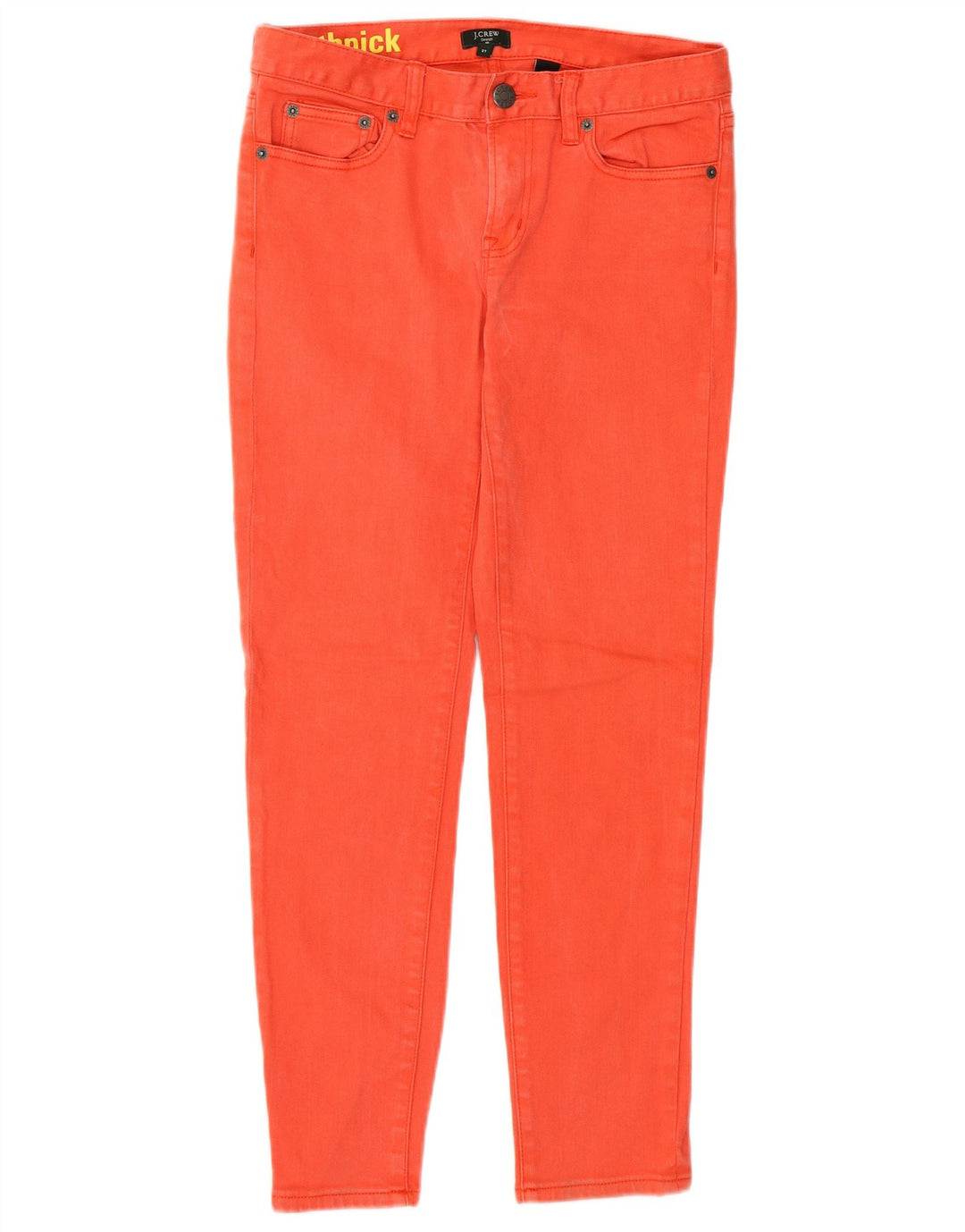 Damskie jeansy J. Crew ze stretchem W27 L27 pomarańczowe