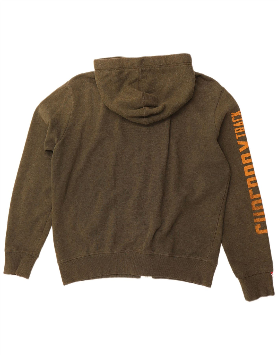 Męski sweter z kapturem i zamkiem błyskawicznym SUPERDRY, 2XL, bawełniany khaki