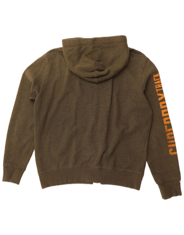 Męski sweter z kapturem i zamkiem błyskawicznym SUPERDRY, 2XL, bawełniany khaki